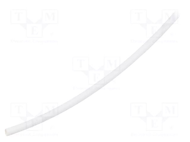 Heat shrink sleeve; thin walled,flexible; 2: 1; 3.2mm; white; reel HELLERMANNTYTON TF21-3.2/1.6WH100