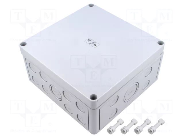 Enclosure: multipurpose; X: 180mm; Y: 182mm; Z: 90mm; TK PC; grey SPELSBERG TK-PC-1818-9-M