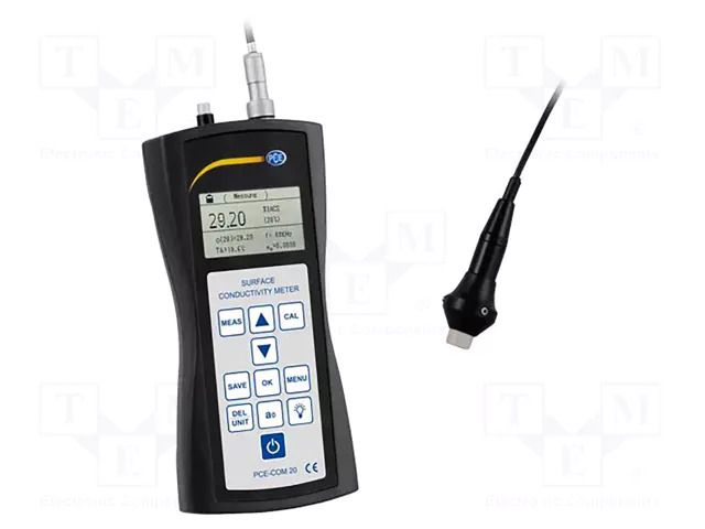 Meter: metals conductivity; LCD 2,7"; 0÷50°C; 1m; Illumin: yes PCE INSTRUMENTS PCE-COM20