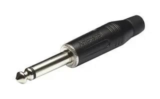 PLUG, 6.35MM JACK, BLACK, 2POLE ACPM-GB