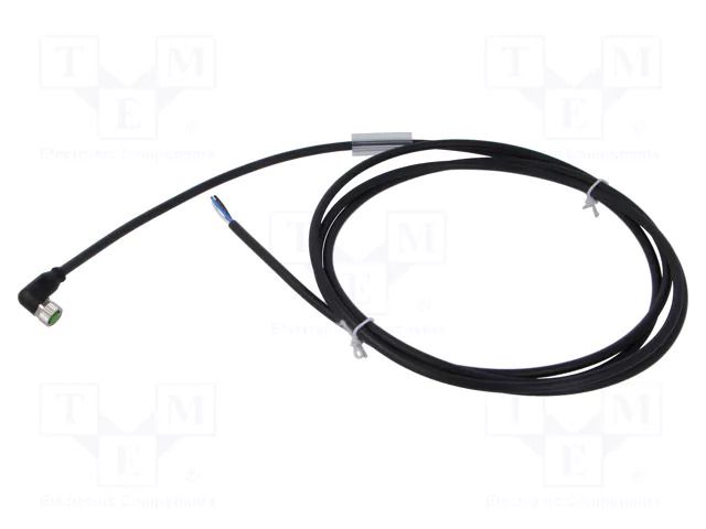 Cable: for sensors/automation; M8; PIN: 4; angled; 2m; plug; 60VDC MURRELEKTRONIK 7000-08101-6310200