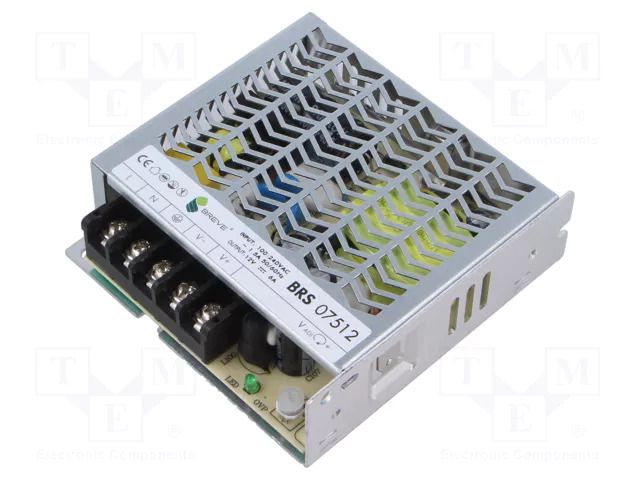 Power supply: switching; for building in; 75W; 12VDC; 0÷6A; OUT: 1 BREVE TUFVASSONS BRS-07512