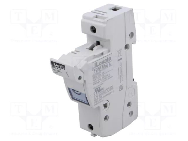 Fuse base; 14x51mm; for DIN rail mounting; 50A; 690VAC; Poles: 1 LOVATO ELECTRIC FB02A1P