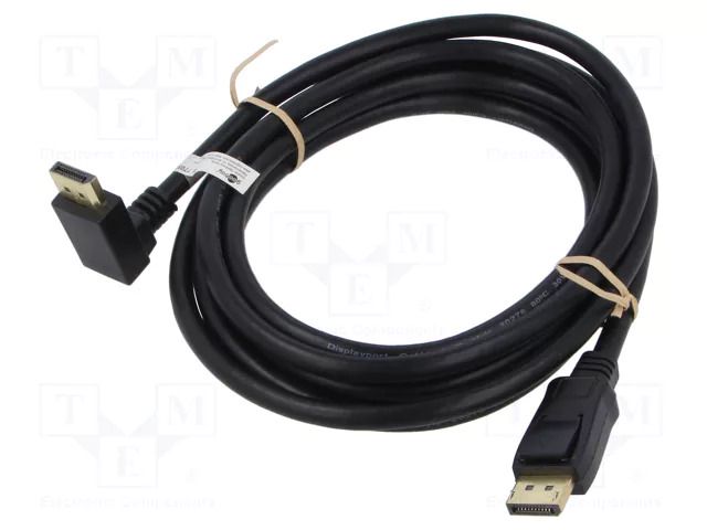 Cable; DisplayPort plug,DisplayPort plug 90° up/down; PVC; 3m GOOBAY GOOBAY-77058