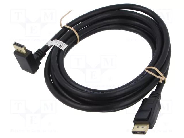 Cable; DisplayPort plug,DisplayPort plug 90° up/down; PVC; 5m GOOBAY GOOBAY-77128