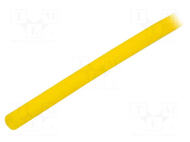 Heat shrink sleeve; thin walled,glued; 3: 1; 6mm; L: 1000mm; yellow RADPOL RCKH1-6/2X1-Y