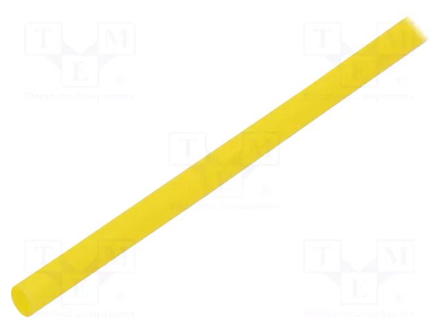 Heat shrink sleeve; thin walled,glued; 4: 1; 4mm; L: 1000mm; yellow RADPOL RCKH1-4/1X1-Y
