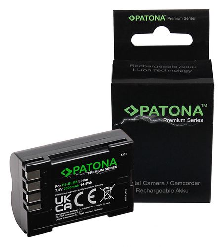PATONA Premium Battery f. Olympus BLM1 BLM5 E1 E3 E5 E300 E330 E500 E510 E520 C-8080 C-7070 C-5060, PATONA 1351 4055655230698