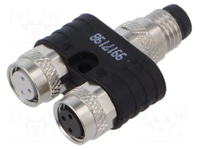 Adapter; M8; PIN: 3,4; 32VDC; 32VAC; 2A; 7000; IP67; -30÷80°C MURRELEKTRONIK 7000-88602-0000000