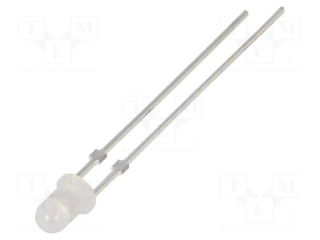 LED; blue; 3mm; 500÷750mcd; 40°; Front: convex; 2.9÷3.4VDC; -30÷85°C OPTOSUPPLY OSB5SA3142C