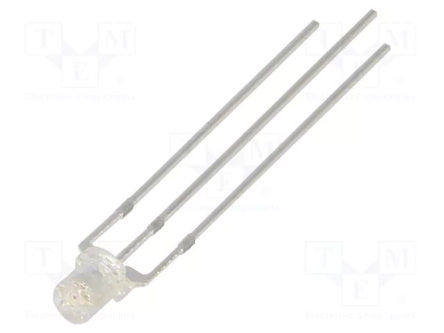 LED; red,green; 3mm; 140°; Front: flat; 2.1÷2.6/2.9÷3.4VDC OPTOSUPPLY OSRPPA34E1A