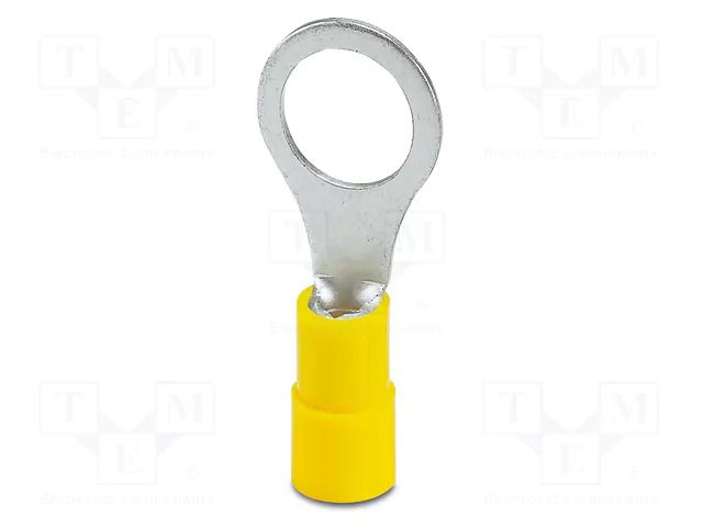 Tip: ring; M10; 6mm2; Type: insulated; Body: yellow; Mat: PA; UL94V-2 PHOENIX CONTACT C-RCI6/M10