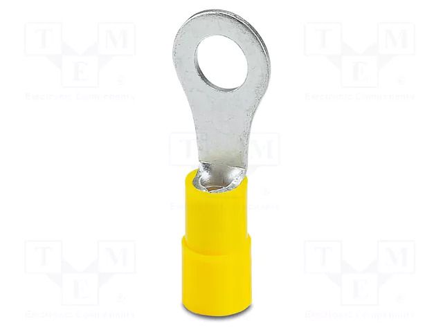 Tip: ring; M6; 6mm2; yellow; Type: insulated; Mat: PA; UL94V-2 PHOENIX CONTACT C-RCI6/M6