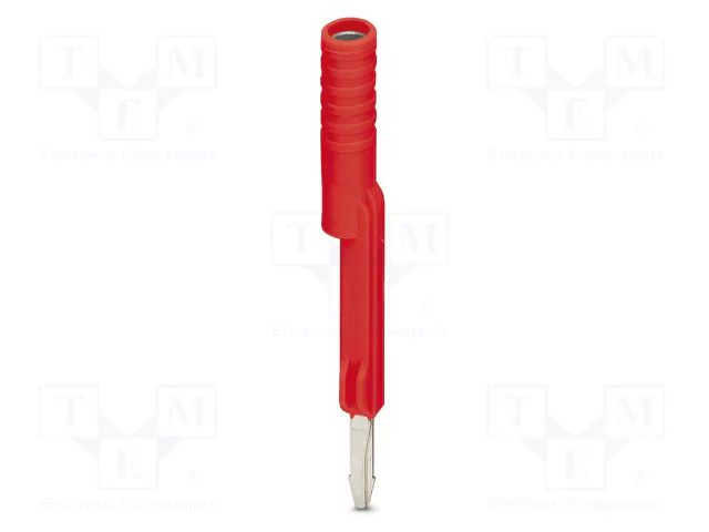Test socket; PA; L: 51.5mm; ways: 1; H: 5.8mm; Body: red PHOENIX CONTACT PAI-4-FIXRD
