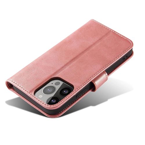 Magnet Case for Samsung Galaxy S23 flip cover wallet stand pink, Hurtel 9145576270455 9145576270455