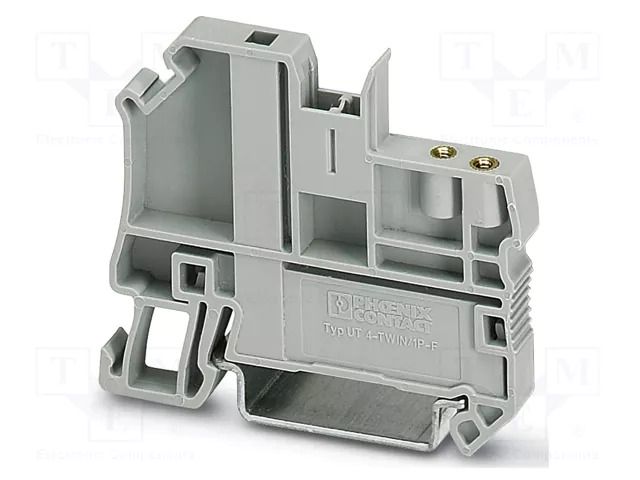 End/partition plate; UT; PA; L: 46.9mm; terminals: 0; W: 6.2mm PHOENIX CONTACT UT4-TWIN/1P-F