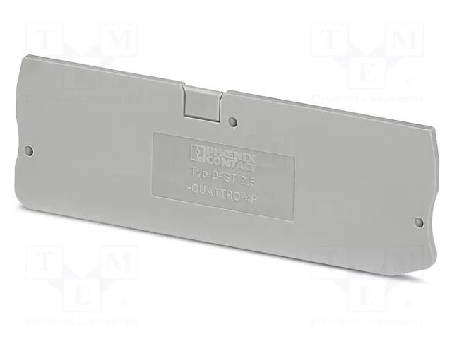 End piece; L: 29.1mm; W: 2.2mm; H: 89.5mm; Body: grey PHOENIX CONTACT D-ST2.5-QUATTRO/4P