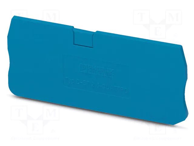End piece; L: 29.1mm; W: 2.2mm; H: 72.2mm; Body: blue PHOENIX CONTACT D-ST2.5-QUATTROBU