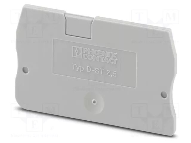 End piece; L: 29.1mm; W: 2.2mm; H: 48.6mm; Body: grey PHOENIX CONTACT D-XT1.5/2.5