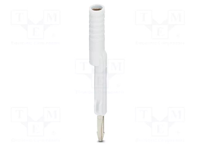 Test socket; PA; L: 51.5mm; ways: 1; H: 5.8mm; Body: white PHOENIX CONTACT PAI-4-FIXWH