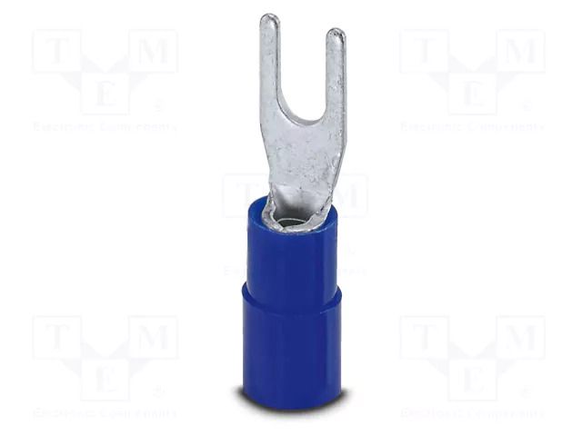 Tip: fork; M3; 2.5mm2; Type: insulated; Body: blue; Mat: PA; UL94V-2 PHOENIX CONTACT C-FCI2.5/M3
