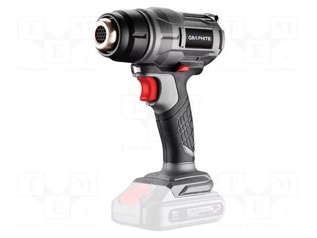 Tool: electric hot shrink gun; battery; 270W; 18VDC; 200l/min GRAPHITE 58G082