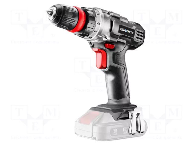 Drill/driver; battery; drilling,screwdriving; 18VDC; 44Nm GRAPHITE 58G022