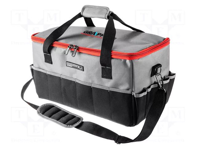 Bag; tool case; black-grey; polyester; Energy+; 500x250x250mm; 24l GRAPHITE 58G021