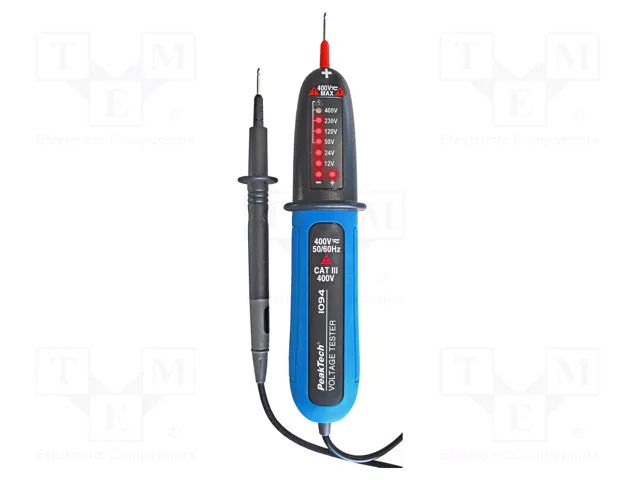 Tester: electrical; LEDs; VAC: 12V,24V,50V,120V,230V,400V; IP54 PEAKTECH PKT-P1094