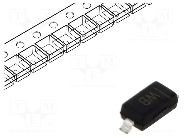 Diode: switching; SMD; 100V; 0.15A; 4ns; SOD123; Ufmax: 1.25V; 400mW AKYGA SEMI 1N4148W-AKS