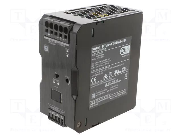 Power supply: switching; for DIN rail; 480W; 24VDC; 20A; 85÷264VAC OMRON S8VK-X48024-EIP