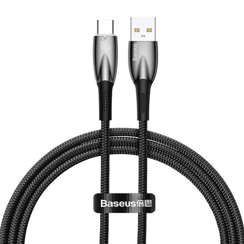 Baseus Glimmer Series Fast Charging Cable USB-A - USB-C 100W 480Mbps 1m Black, Baseus 6932172617967 6932172617967