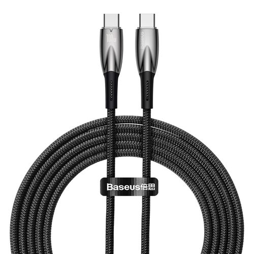 Baseus Glimmer Series Fast Charging Cable USB-C 480Mbps PD 100W 2m Black, Baseus 6932172618056 6932172618056