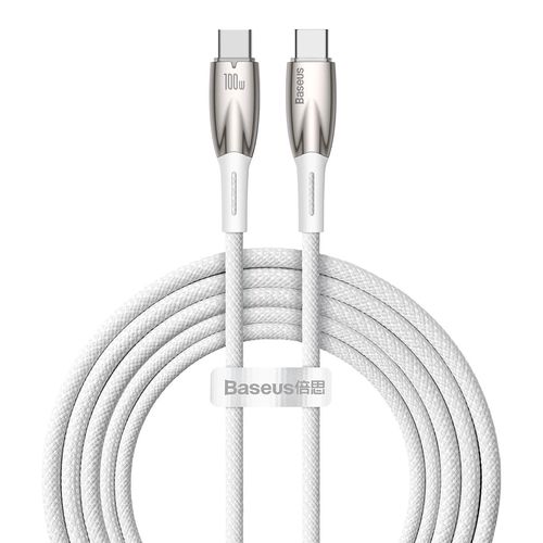 Baseus CADH000802 USB-C - USB-C PD cable 100W 5A 480Mb/s 2m - white, Baseus 6932172618070 6932172618070