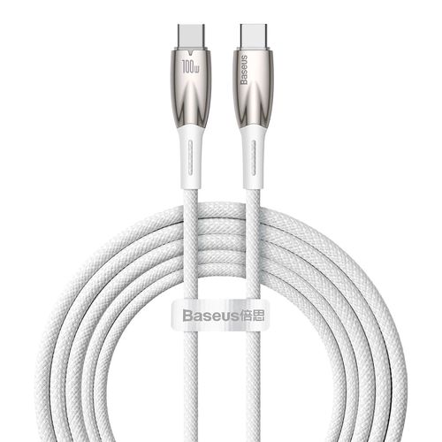 Baseus CADH000802 USB-C - USB-C PD cable 100W 5A 480Mb/s 2m - white, Baseus 6932172618070 6932172618070