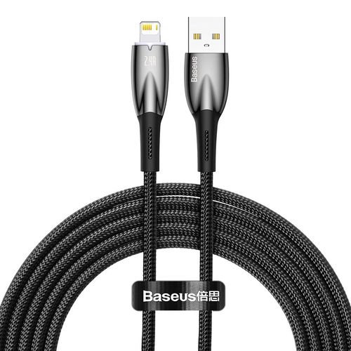 Baseus Glimmer Series cable USB-A - Lightning 480Mb/s 2.4A 2m black, Baseus 6932172617936 6932172617936