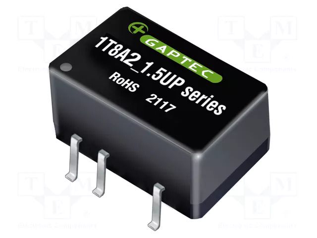 Converter: DC/DC; 1W; Uin: 9.6÷14.4VDC; Uout: 15VDC; Iout: 67mA; SMT8 GAPTEC Electronic 1T8A2-1215S1.5UP