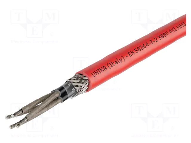 Wire: mains; UNIRAIL S 50264-3-2 300V MMS FR; 3x1mm2; Colour: red LAPP LAPP-15382154