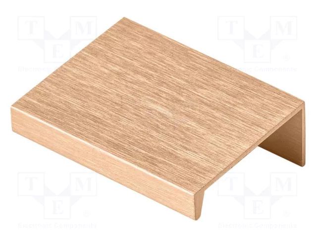 Holder; aluminium; brass; H: 17.4mm; L: 50mm; W: 40mm; HEXI GTV Poland GTV-UA-HEXI-18