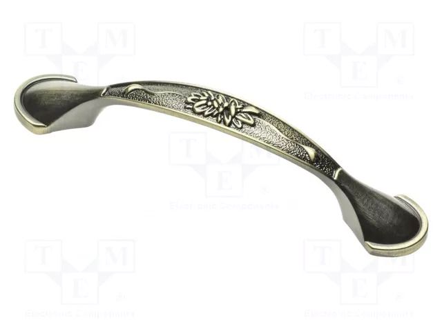 Holder; ZnAL; antique brushed brass; H: 23mm; L: 115mm; ARDEA GTV Poland GTV-UZ-ARDEA-96-09