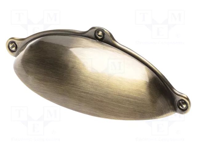 Holder; ZnAL; antique brushed brass; H: 30mm; L: 100mm; W: 24mm GTV Poland GTV-UZ-MARSA-64-09