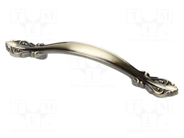 Holder; ZnAL; antique brushed brass; H: 26.5mm; L: 148mm; W: 17.5mm GTV Poland GTV-UZ-WERON-96-09