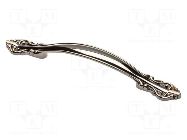 Holder; ZnAL; antique brushed brass; H: 26.5mm; L: 183mm; W: 17.5mm GTV Poland GTV-UZ-WERON-12812