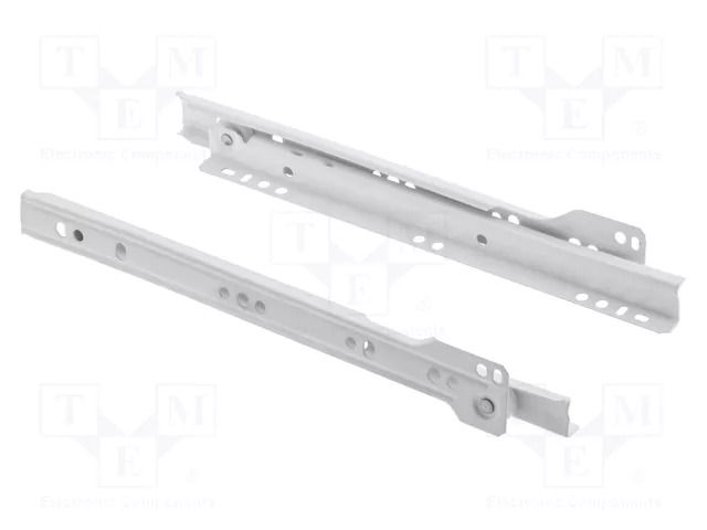 Roller guide; steel,plastic; 450mm; 20kg; Plating: varnish; white GTV Poland GTV-PR-0B-450-10