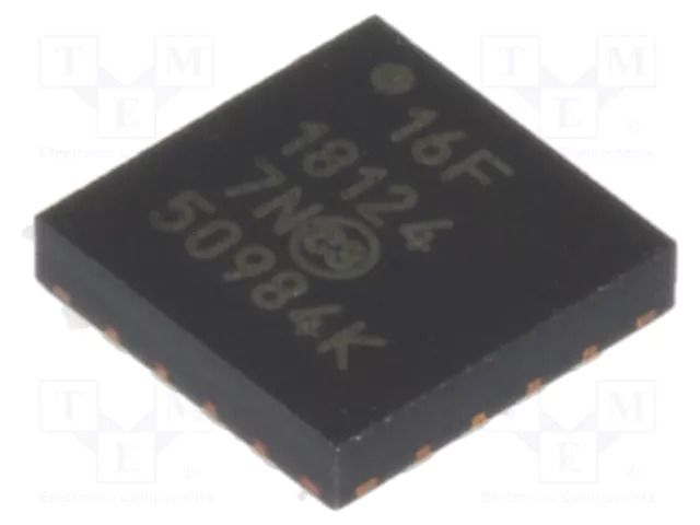 IC: PIC microcontroller; 32MHz; 1.8÷5.5VDC; SMD; VQFN16; PIC16 MICROCHIP TECHNOLOGY PIC16F18124-I/7N