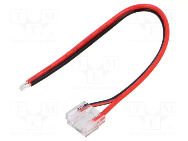 LED tape connector; for tape-wire connection; with leads; 6A POS UQS-COB-12W-CS
