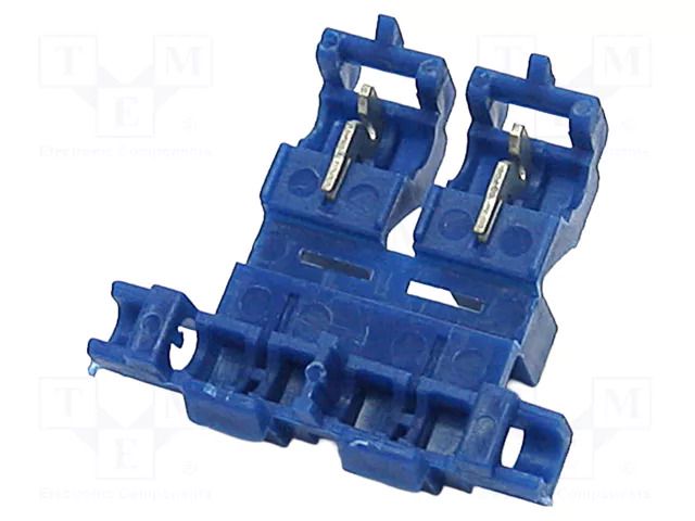 Fuse holder; on cable; Leads: leads x2; blue; 35x30.1mm ELED H1972