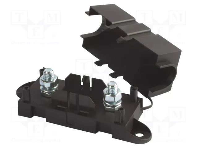 Fuse holder; 68mm; M8 screw; black; Dim: 120x34mm ELED HMG1