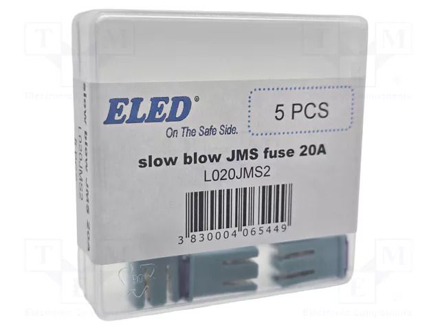 Fuse: fuse; 20A; automotive; 10.7mm; 10.7x7.7x17.5mm ELED L020JMS2