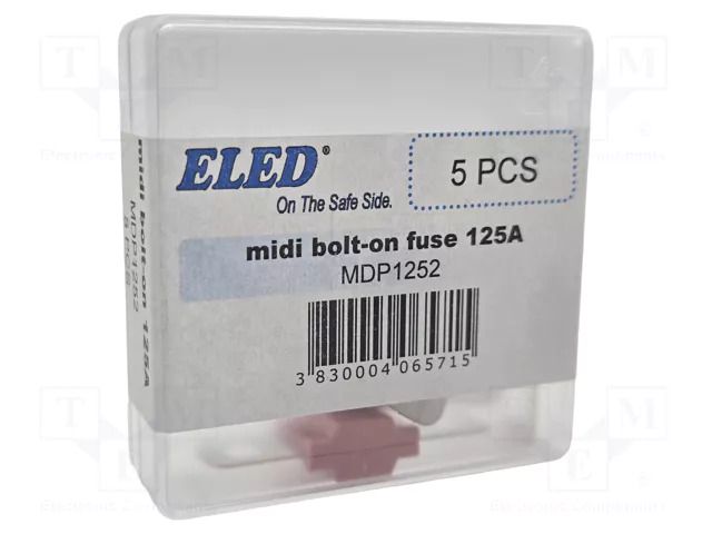 Fuse: fuse; 125A; 58VDC; automotive; 41mm; M5 screw; 41x12x8.24mm ELED MDP1252